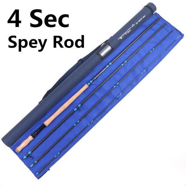 Maximumcatch 9/10WT Spey Fly Rod 14FT 4/6Pieces Spey Medium-fast Carbon Fly Fishing Rod & Rod Tube