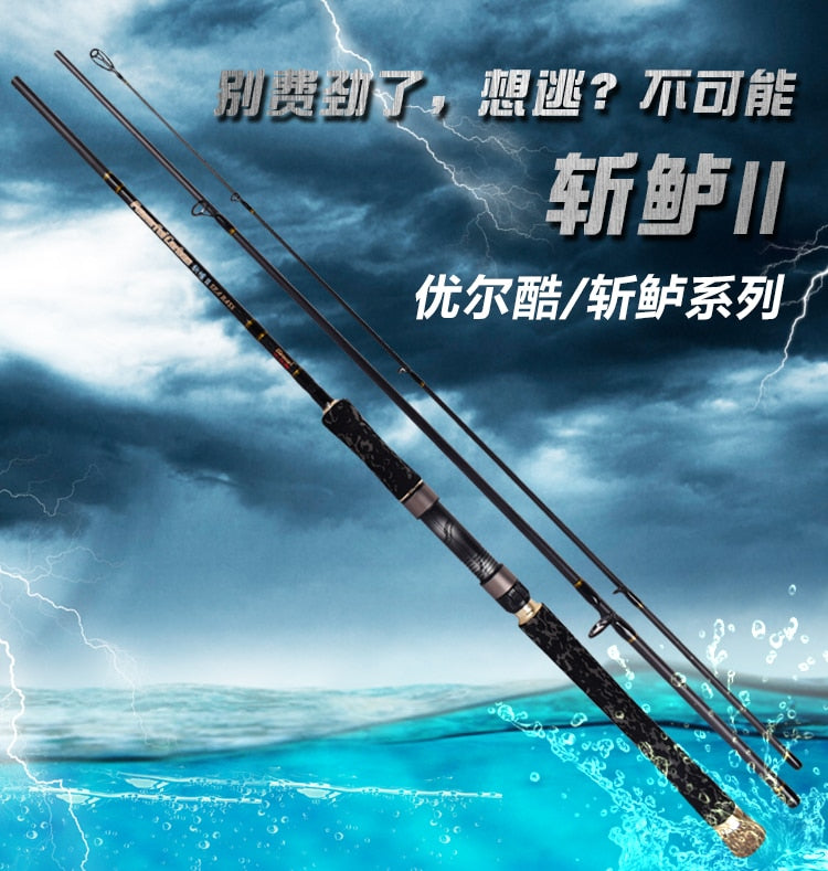2.4 / 2.7 / 3.0 / 3.3 / 3.6 m3 MH straight shank road sub- sea fishing rod bass rod lightning rod fishing rod