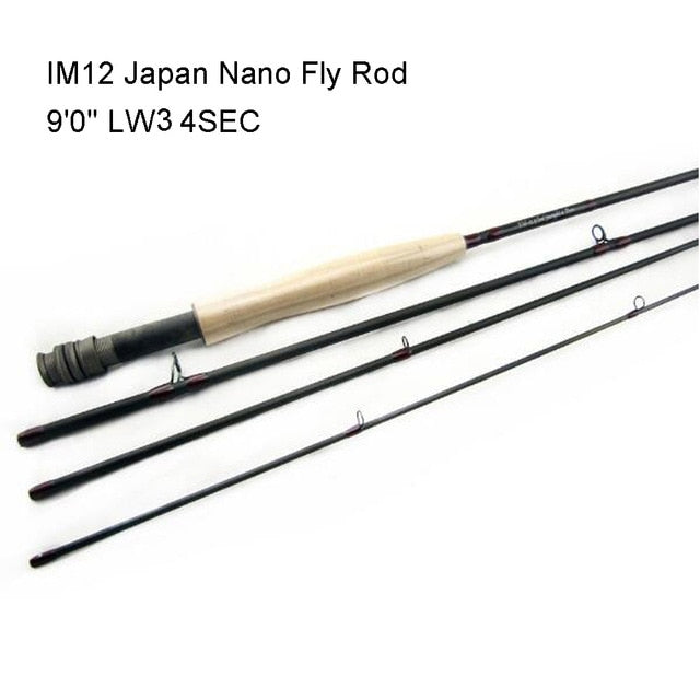 Aventik IM12 9ft LW3 LW4 LW5 LW6 Japan Nano Fly Fishing Rod Super Light Carbon Trout Nymph Wet Fast Action Fly Rod