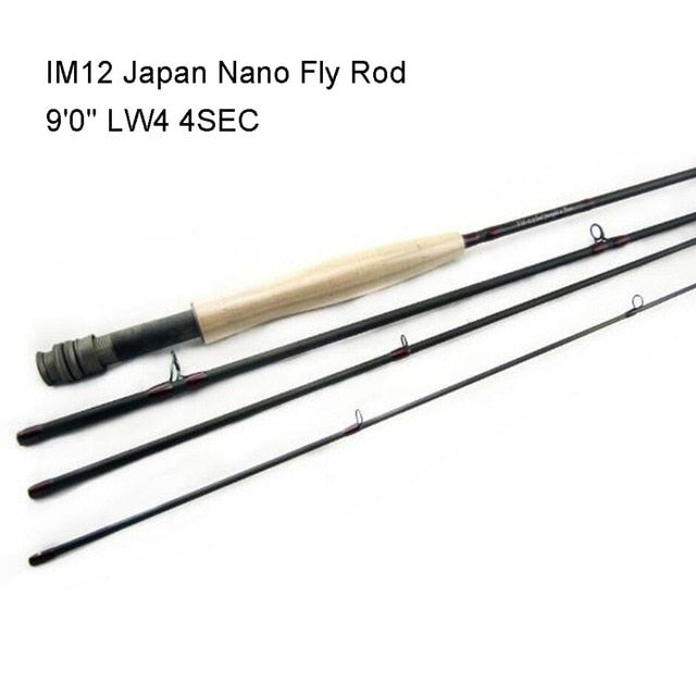 Aventik IM12 9ft LW3 LW4 LW5 LW6 Japan Nano Fly Fishing Rod Super Light Carbon Trout Nymph Wet Fast Action Fly Rod