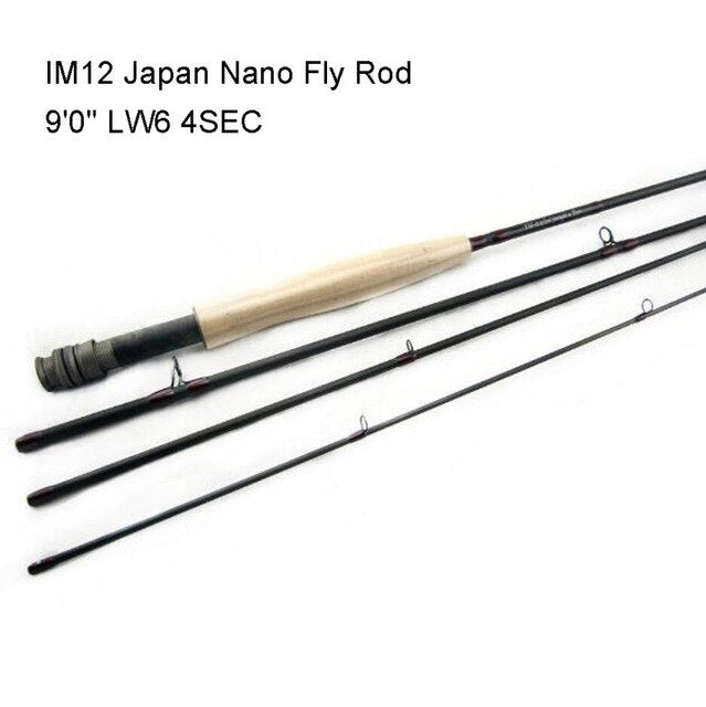 Aventik IM12 9ft LW3 LW4 LW5 LW6 Japan Nano Fly Fishing Rod Super Light Carbon Trout Nymph Wet Fast Action Fly Rod