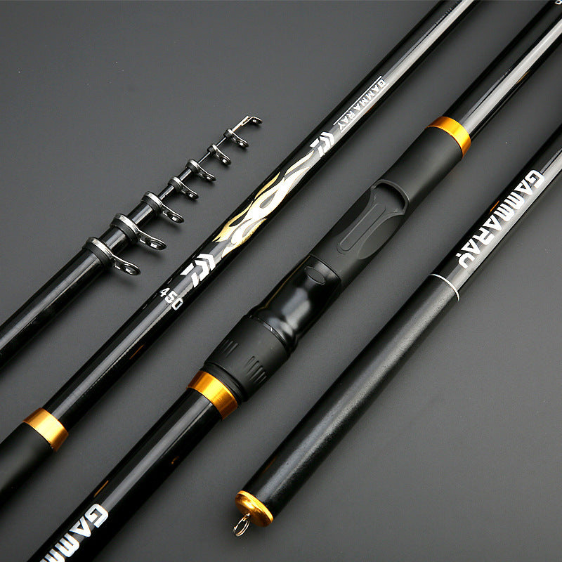 New arrival high Quality Portable Carbon Fiber Rock Fishing Rod Fishing Pole Power XH Super hard 3.6/4.5/5.4/6.3/7.2M Optional
