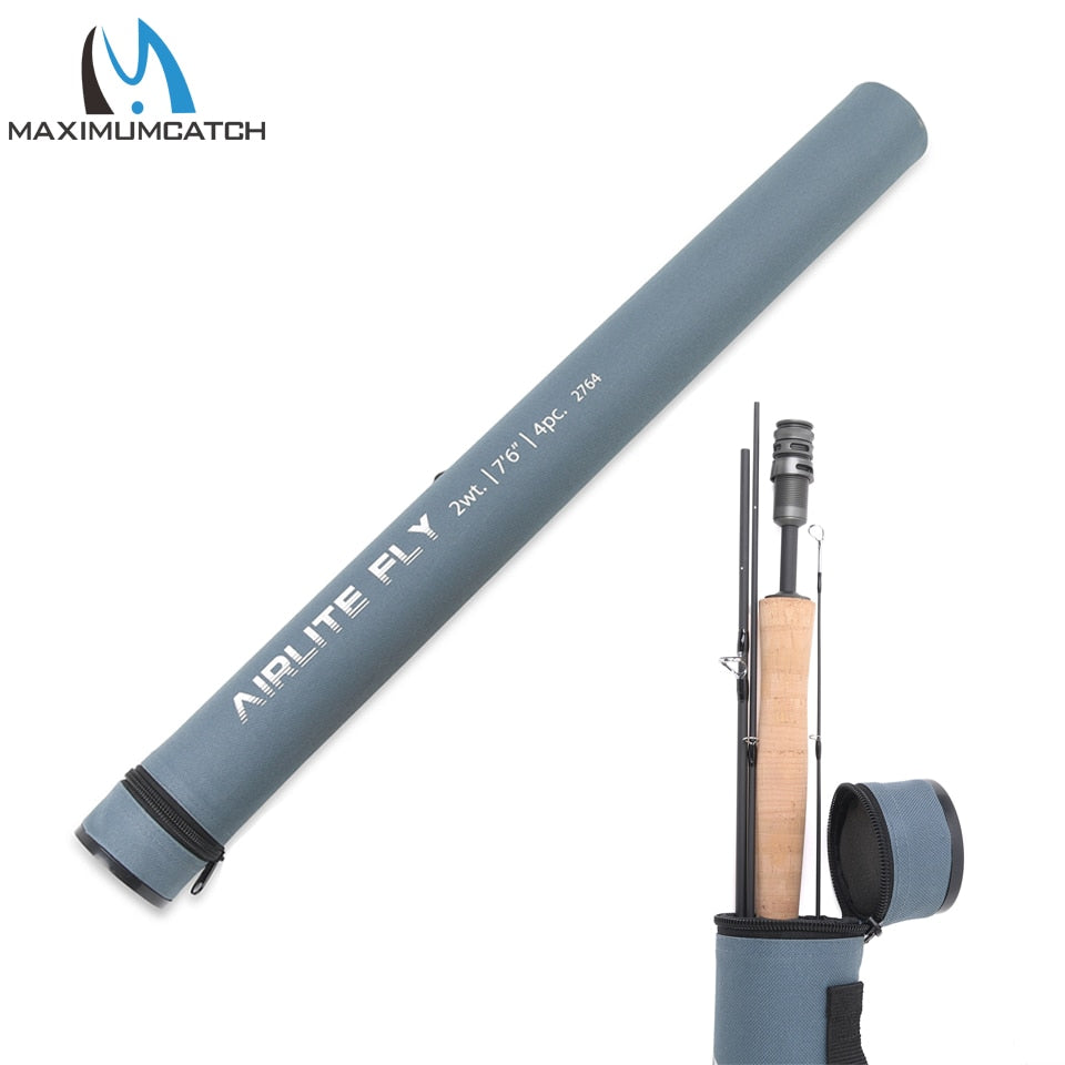 Maximumcatch Super Light 2WT Airlite 7'6'' Fly Fishing Rod Graphite Carbon Fiber Fly Rod with Cordura Tube