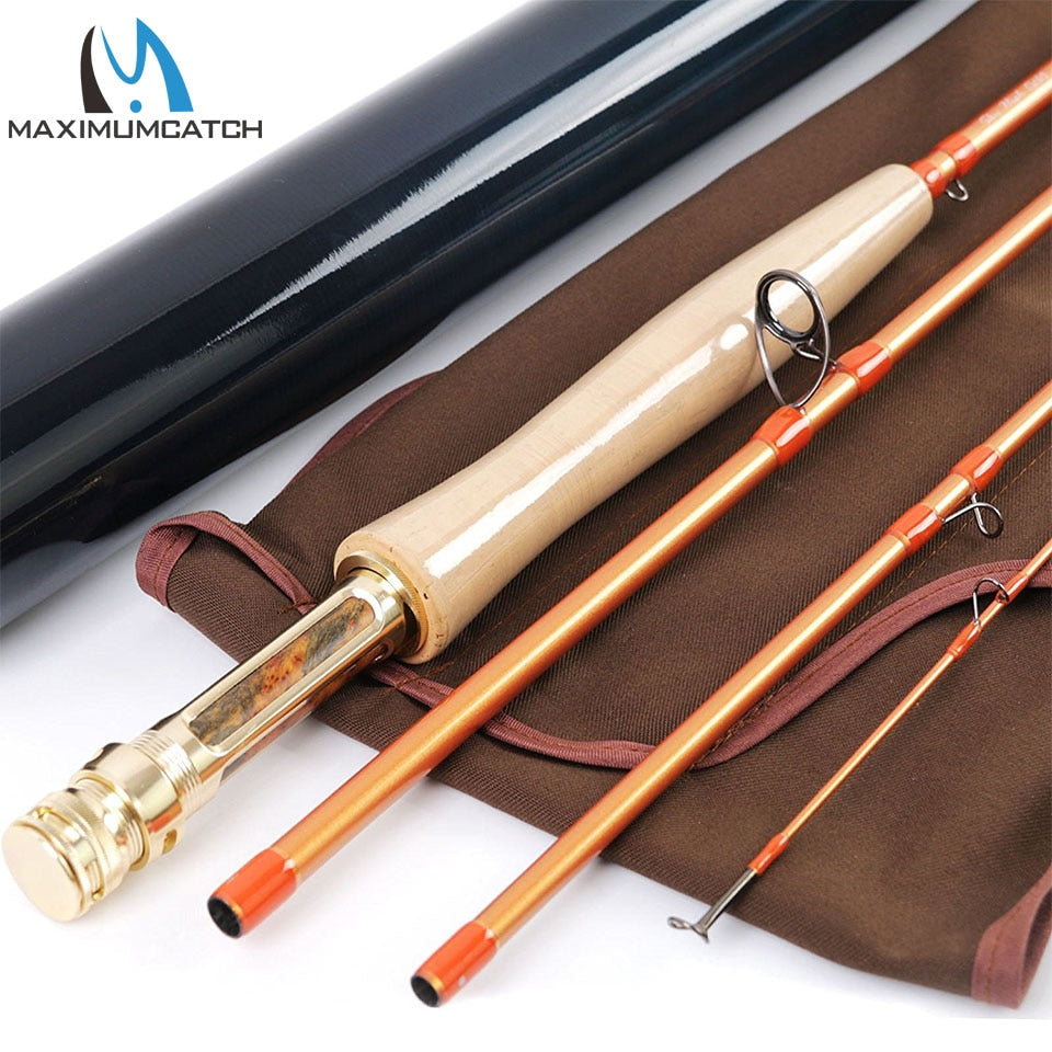 Maximumcatch Fly Rod IM12 40T+46T Toray Carbon Super Light Sensitive Fast Action Fly Fishing Rod With Carbon Tube 5/6/8WT 9FT