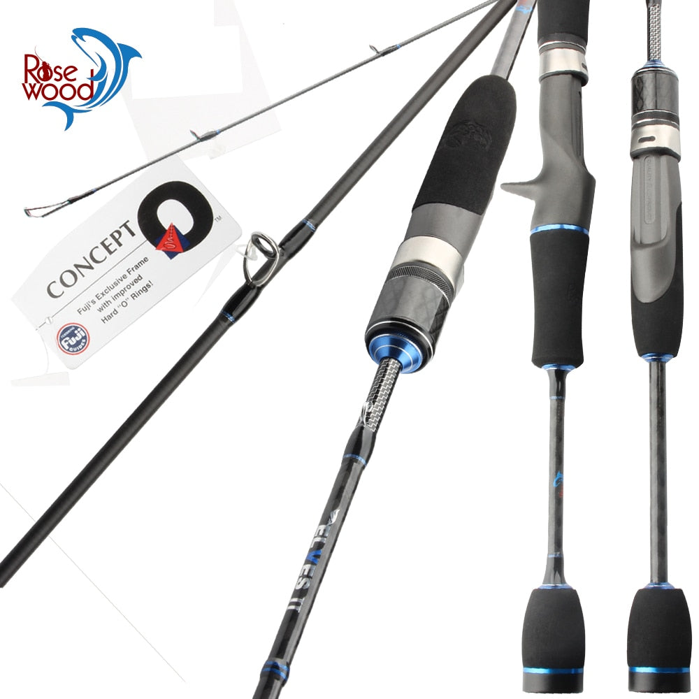 RoseWood Fast Action Fuji Rod High Carbon, Smooth, Fuji Fishing Rods Good Anti-Wrap 0.5-4g 0.8-5g Test Professional Trout Rod