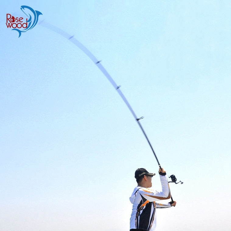 RoseWood 3.6m 3.9m 4.2m 4.5m Surf Carbon Fishing Rod Long Distance Intervene Throw Anchor Telescopic Fishing Rod Super Hard