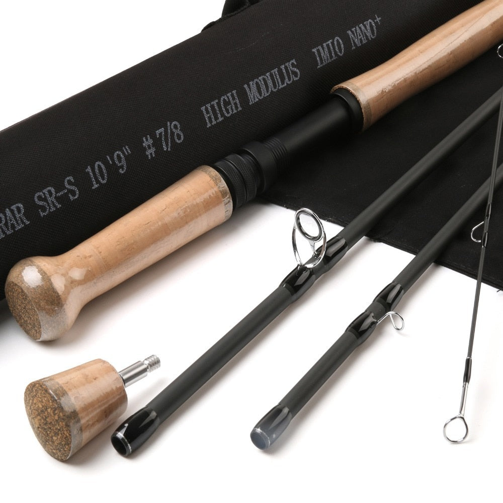 Maximumcatch Nano Switch Fly Fishing Rod IM12 Graphite Carbon Fiber Medium Action 10'9'' 7/8WT 4Section Fly Rod