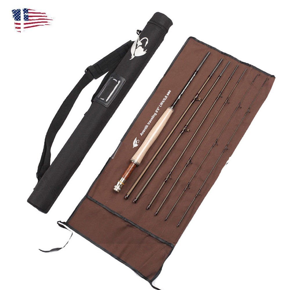 Aventik 6 Sections With Extra Tip Section Best Travelling Fly Rod Fast Action For Fly Trout Fly Fishing Rod Trout Fish Rod