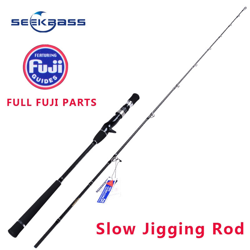 SeekBass Slow jigging fishing rod 1.93m Full FUJI Parts slow jig fishing rod JIG WEIGHT:80-280G slow pitch jigging rod