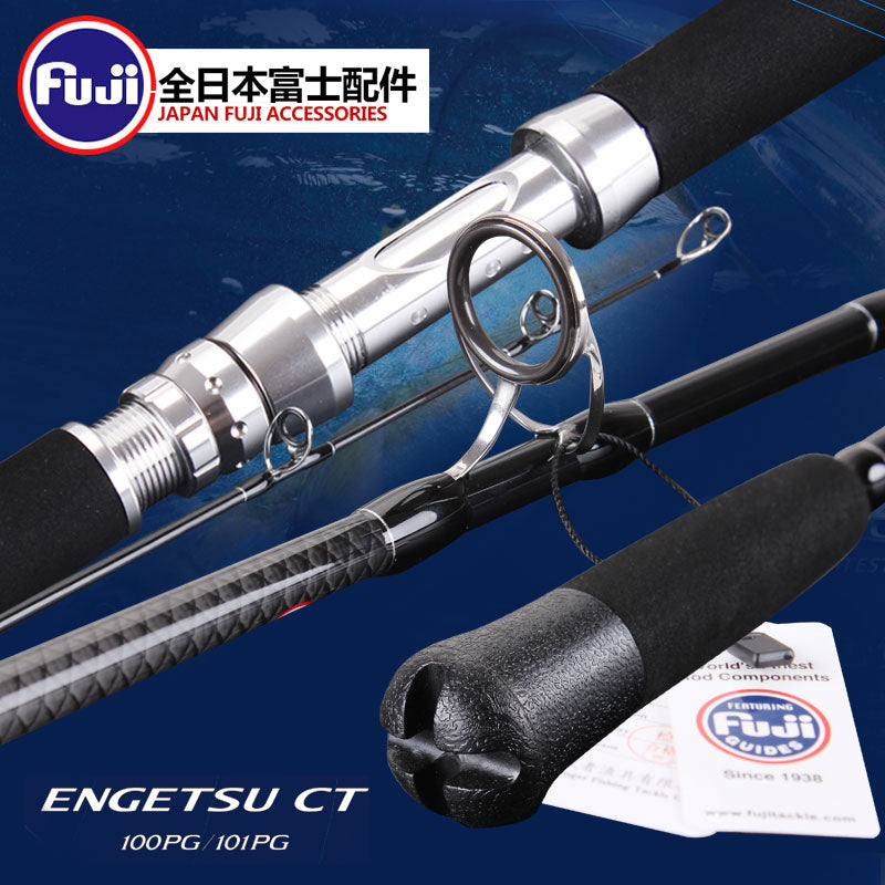 New Arrival Japan Fuji Guides High Carbon 2.4M Ocean boat Rod Game Rod saltwater fishing rod