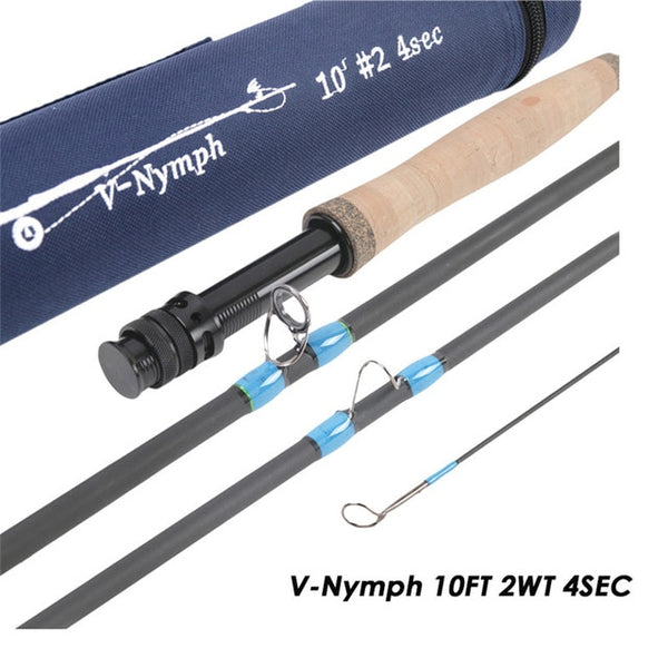 Maximumcatch 10FT-11FT 2/3/4WT 4Sec Nymph Fly Fishing Rod IM10 Graphite Carbon Fiber Fast Action Fly Rod with Nymph Line