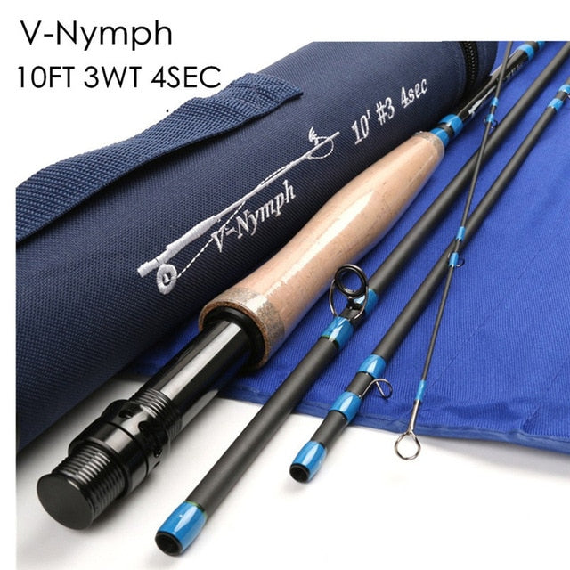 Maximumcatch 10FT-11FT 2/3/4WT 4Sec Nymph Fly Fishing Rod IM10 Graphite Carbon Fiber Fast Action Fly Rod with Nymph Line