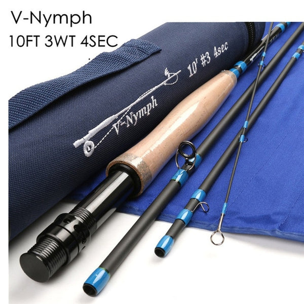 Maximumcatch 10FT-11FT 2/3/4WT 4Sec Nymph Fly Fishing Rod IM10 Graphite Carbon Fiber Fast Action Fly Rod with Nymph Line