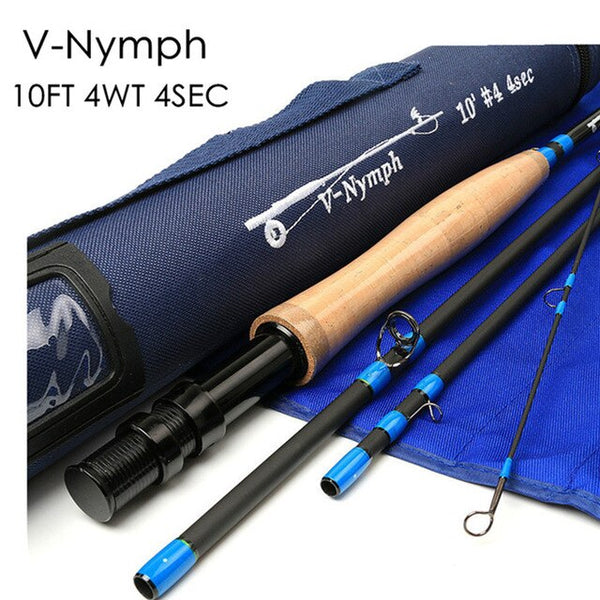 Maximumcatch 10FT-11FT 2/3/4WT 4Sec Nymph Fly Fishing Rod IM10 Graphite Carbon Fiber Fast Action Fly Rod with Nymph Line