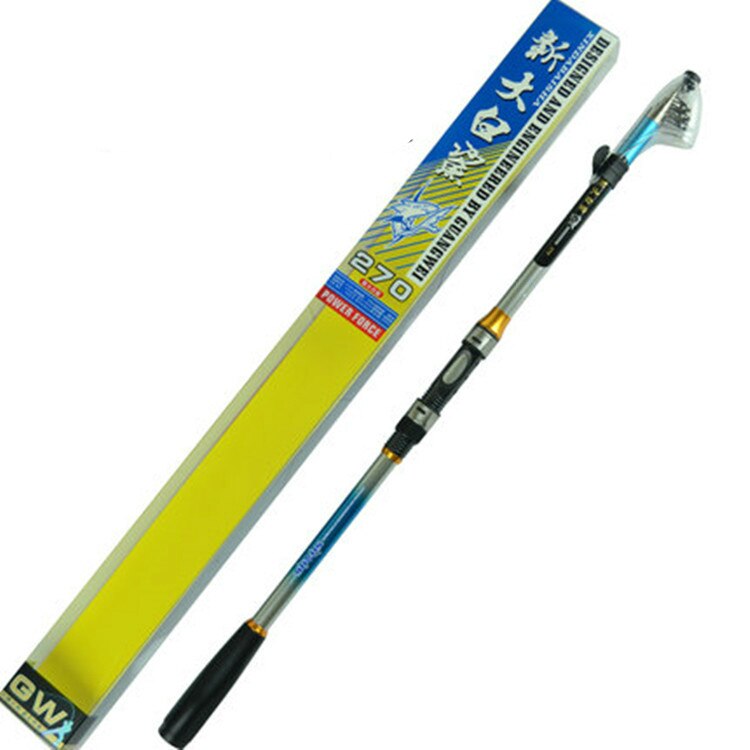 2017 new hot  selling 2.1/2.4/2.7/3.0/3.6 m super hard cast sea pole telescopic fishing rod