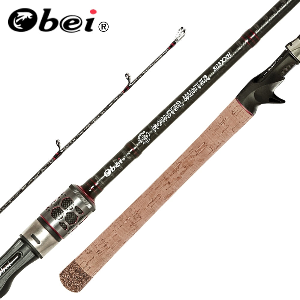 OBEI MONSTER HUNTER 803XXH  Casting Spinning Fishing Rod  Carbon Fiber 2.38m  20-80g Power catfish LURE Travel Fishing rod