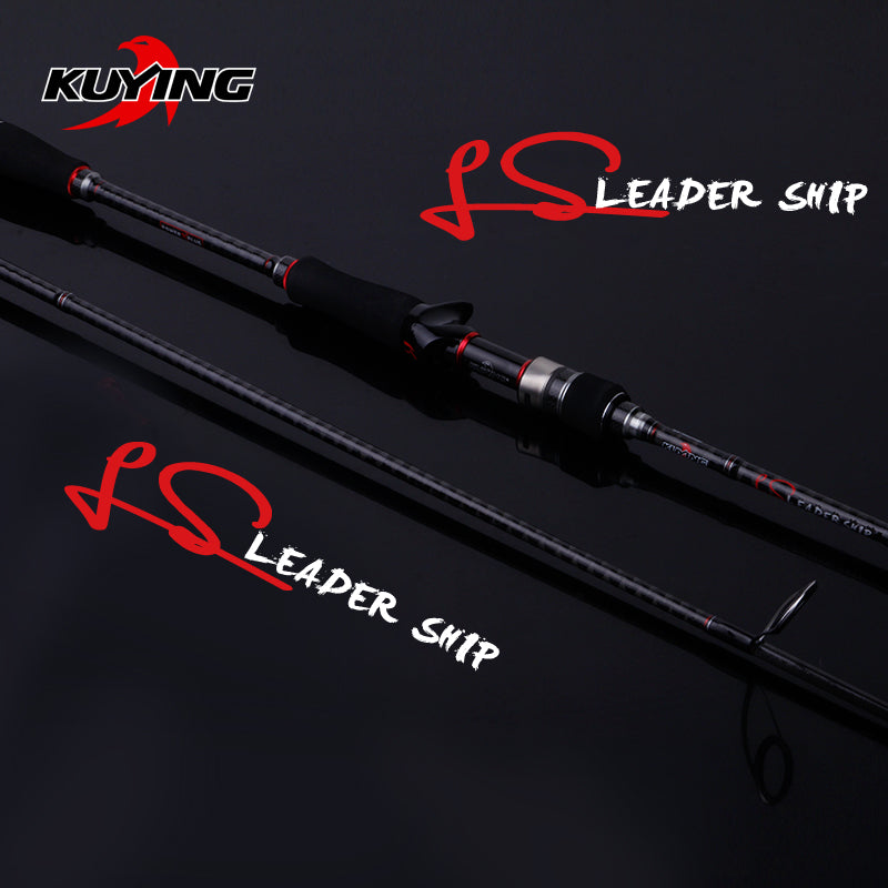 KUYING Leadership 1.92m 2.16m 2.19m 2.28m 2.4m 2.58m 2.7m Spinning Casting Lure Fishing Rod Pole Carbon Cane FUJI Medium Fast