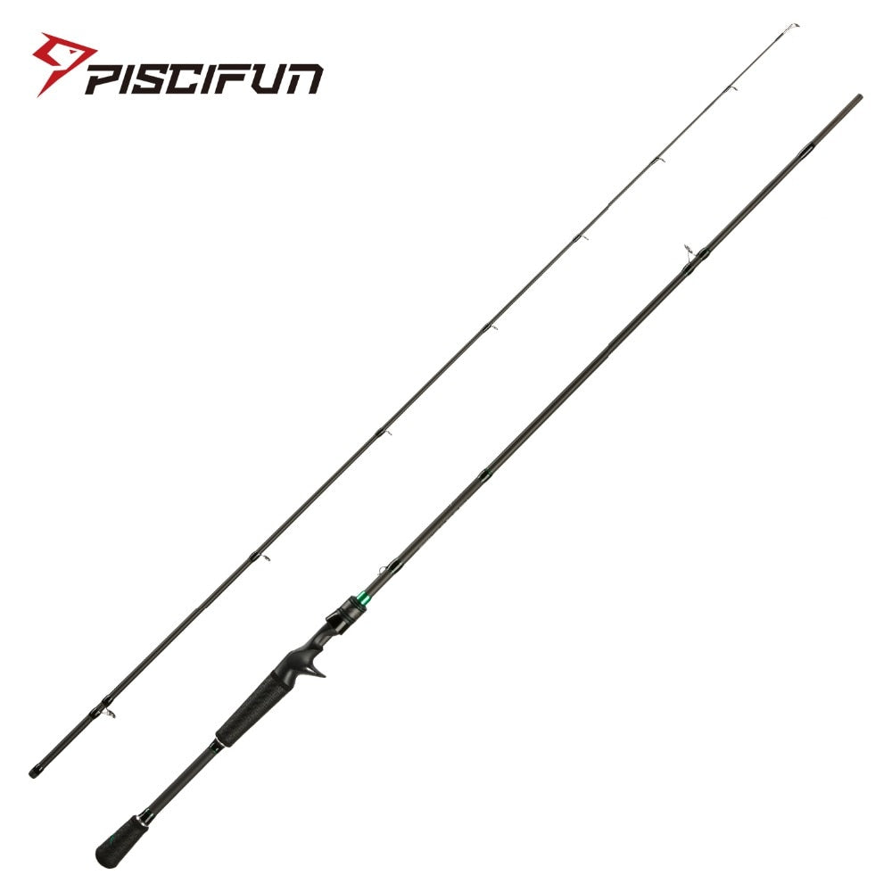 Piscifun Serpent Casting Rod Two Piece Baitcasting Rod IM7 Toray Carbon Fiber Fuji Guides 2M 2.1M M MH Baitcaster Fishing Rod